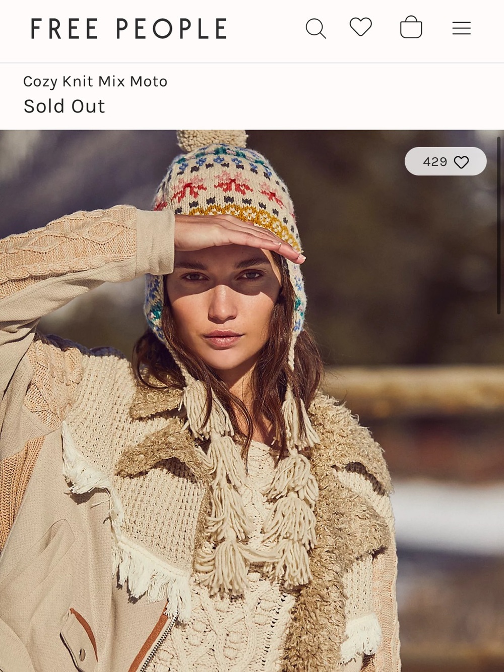 Free People Cozy Knit Mix Moto Jacket New NWT - Picture 10 of 11